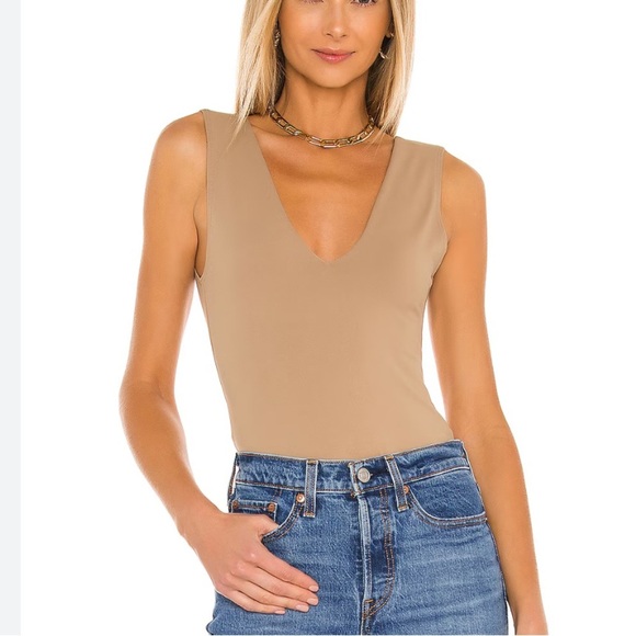 Free people Keep It Sleek Bodysuit tan small - Picture 1 of 8